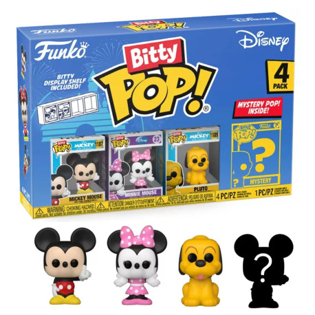 Pack de 4 Figurines - Bitty Pop! Disney - Mickey - N° 1187 23 1189 - Funko