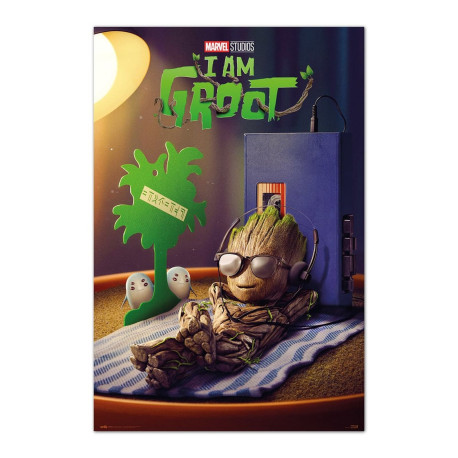 Poster - Marvel - Je s'appelle Groot - Get your Groot on - 61 x 91 cm - Grupo Erik