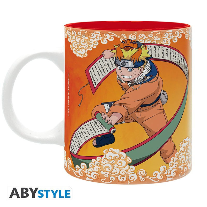 Mug Naruto Céramique 325 Ml - Emblème Nuages Rouges - Neuf Avec Boîte - Fait Main