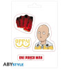 Stickers - One Punch Man - Saitama et Icônes - 2 planches de 16x11 cm