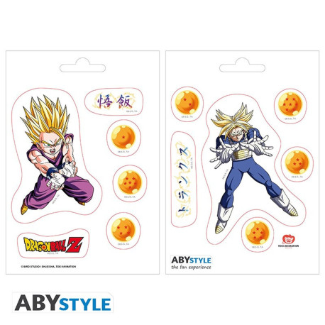 Stickers - Dragon Ball Z - Gohan & Trunks - 2 planches de 16x11 cm - ABYstyle