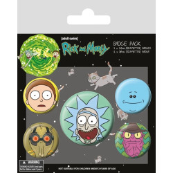 Badge - Rick and Morty - Heads - Pyramid International
