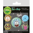 Badge - Rick and Morty - Heads - Pyramid International