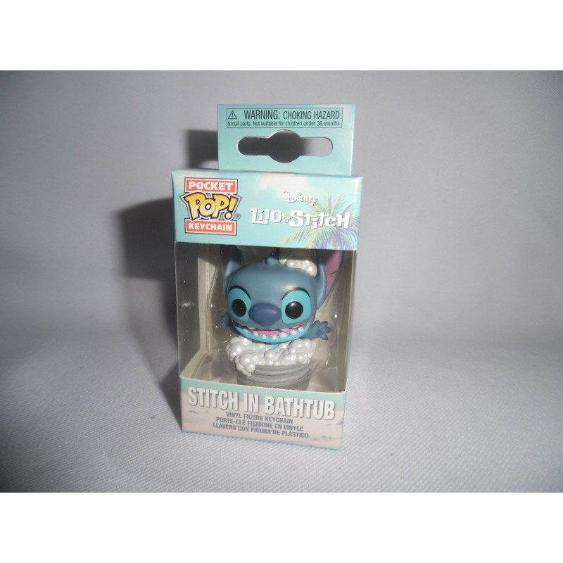 Figurine Pop Lilo et Stitch [Disney] pas cher : Stitch dans la baignoire -  Porte-clés