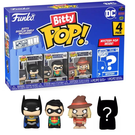 Pack de 4 Figurines - Bitty Pop! DC - Batman - N° 152 153 195 - Funko