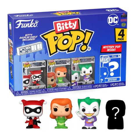 Pack de 4 Figurines - Bitty Pop! DC - Harley Quinn - N° 156 157 155 - Funko