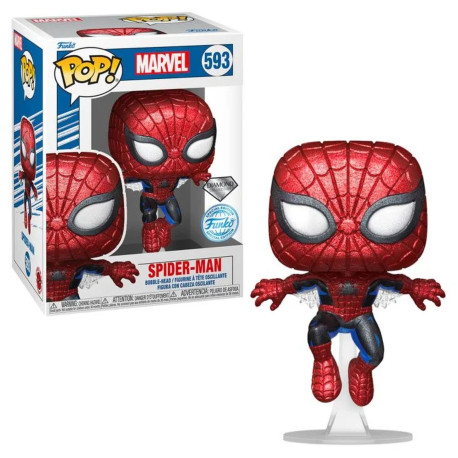 Figurine - Pop! Marvel - 80th Spider-Man (First Appearance) (Diamond) - N° 593 - Funko