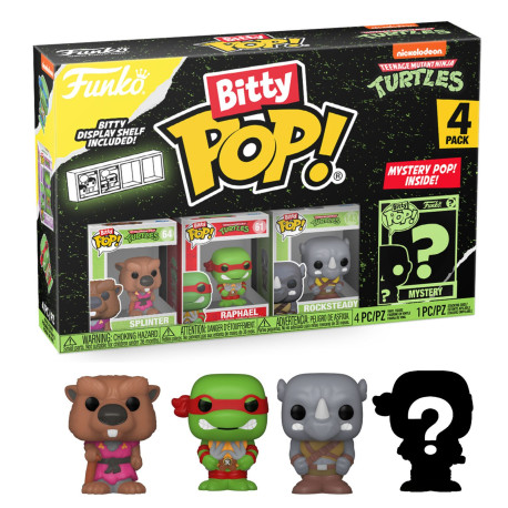 Pack de 4 Figurines - Bitty Pop! Les Tortues Ninja - Splinter - N° 64 61 143 - Funko