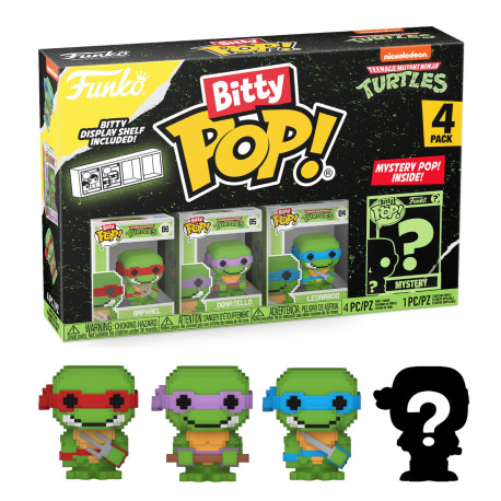 Pack de 4 Figurines - Bitty Pop! Les Tortues Ninja - 8-bit - N° 06 05 04 - Funko