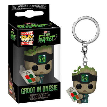 Porte-clé - Pocket Pop! Keychain - Marvel - I am Groot - Groot in Onesie - Funko