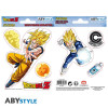 Stickers - Dragon Ball Z - Goku / Vegeta - 2 planches de 16x11 cm