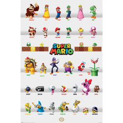 Poster - Nintendo - Super Mario - Characters Parade - 61 x 91 cm - Pyramid International