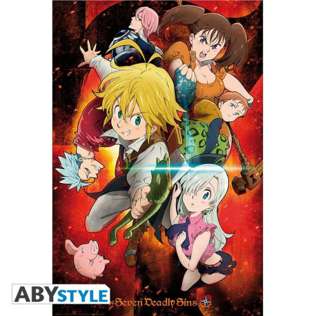 Poster - The Seven Deadly Sins - Personnages - 91.5 x 61 cm - ABYstyle