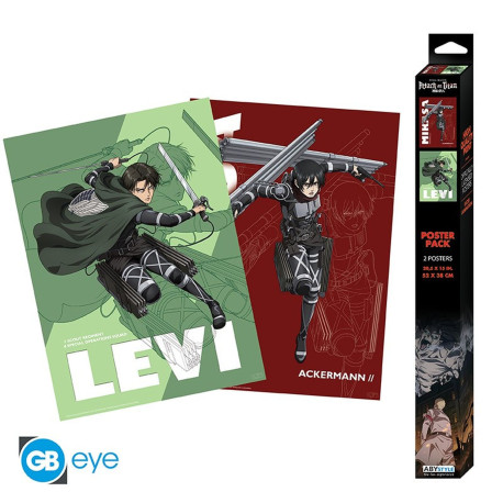 Set de 2 Posters - L'Attaque des Titans - Chibi set - 52 x 38 cm - GB eye