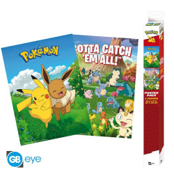 Set de 2 Posters - Pokémon - Décorations - 52 x 38 cm - GB eye