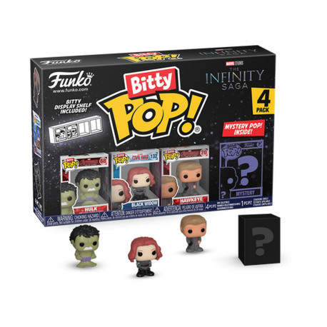 Pack de 4 Figurines - Bitty Pop! Marvel - Hulk - N° 68 132 70 - Funko