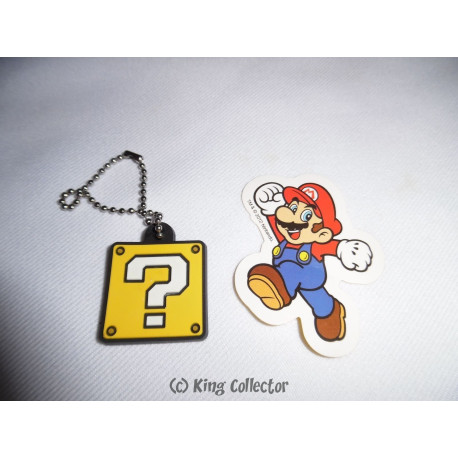 Porte-Clé - Nintendo - Super Mario Bros. - Mystery Cube + Sticker - TOMY