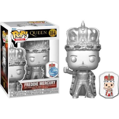 Figurine - Pop! Rocks - Queen - Freddie Mercury with Pin - N° 184 - Funko