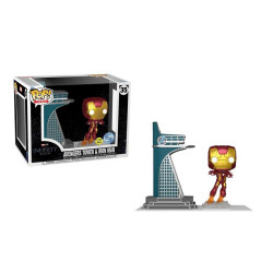 Figurine - Pop! Town - Marvel - Avengers Tower & Iron Man (GITD) - N° 35 - Funko