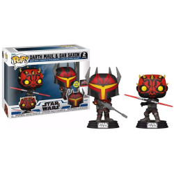 Figurine - Pop! Star Wars - Darth Maul vs Gar Saxon (GITD) - Vinyl - Funko