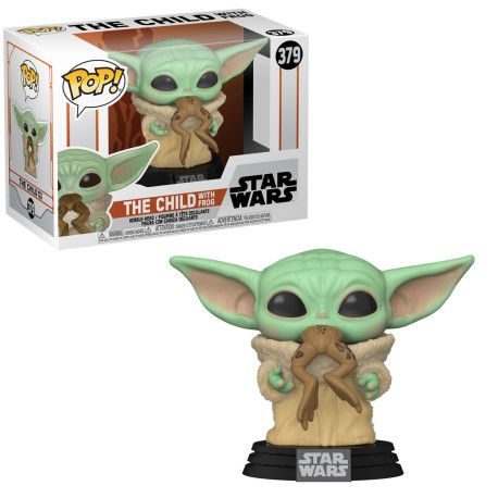 Figurine - Pop! Star Wars - The Mandalorian - The Child with Frog - N° 379 - Funko