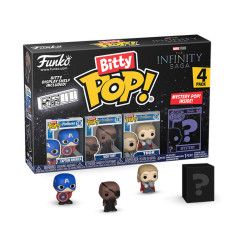 Pack de 4 Figurines - Bitty Pop! Marvel - Captain America - N° 10 14 12 - Funko