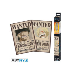 Set de 2 Posters - One Piece - Wanted Zoro & Sanji - 52 x 35 cm - ABYstyle