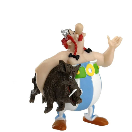 Figurine - Astérix - Obélix portant un sanglier - Plastoy