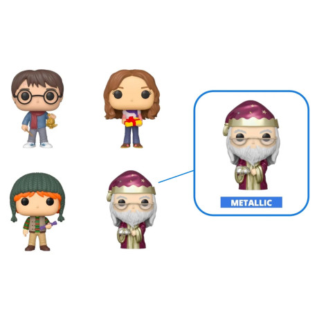 Figurine - Pop! Harry Potter - Holiday (Harry Hermione Ron Albus) - 4 Pack - Funko