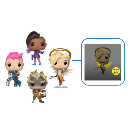 Figurine - Pop! Games - Overwatch (Sombra Zarya Junkrat Mercy) - 4 Pack - Funko