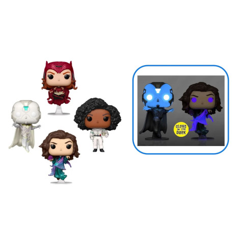 Figurine - Pop! Marvel - Wandavision (Scarlet Witch Vision Monica Rambeau Agatha Harkness) - 4 Pack - Funko