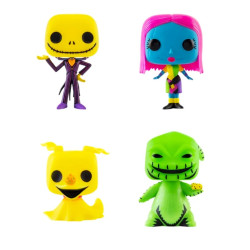 Figurine - Pop! Disney - L'Etrange Noël de Mr Jack (Blacklight Jack Oogie Boogie Sally Zero) - 4 Pack - Funko