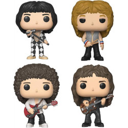 Figurine - Pop! Rocks - Queen (Freddie Mercury Brian May Roger Taylor John Deacon) - 4 Pack - Funko