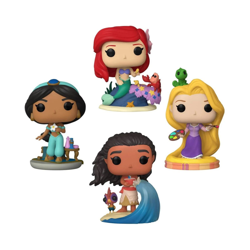 Pop! Disney - Princess (Ariel Jasmine Raiponce Moana) - 4 Pack - Funko