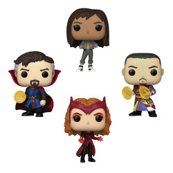 Figurine - Pop! Marvel - Mutliverse of Madness (Dr Strange America Chavez Scarlet Witch Wong) - 4 Pack - Funko