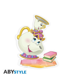 Figurine 2D - Disney - Acryl - La Belle et la Bête - Mme Samovar & Zip - ABYstyle