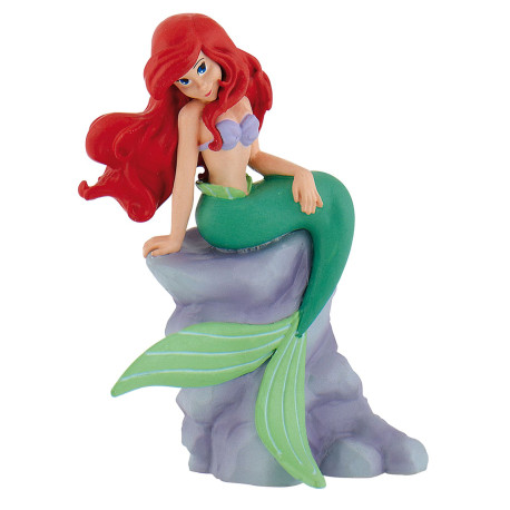 Figurine - Disney - La Petite Sirène - Ariel sur rocher - Bullyland