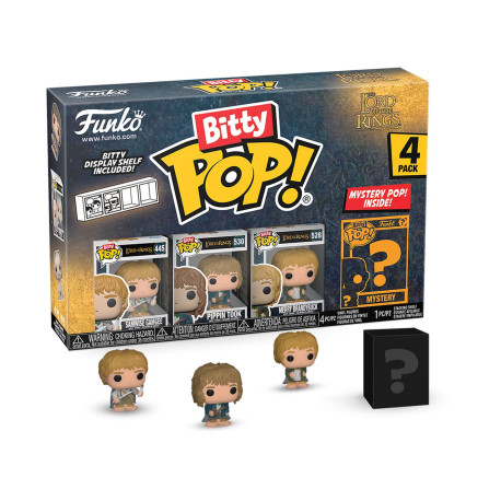 Pack de 4 Figurines - Bitty Pop! Le Seigneur des Anneaux - Samwise - N° 445 530 528 - Funko