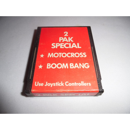 Lot De 2 Jeux Atari 2600 – PAK SPECIAL (Crackpots + Motocross) – Avec Boîtes