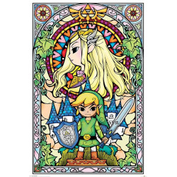 Poster - The Legend of Zelda - Stained Glass - 61 x 91 cm - Pyramid International