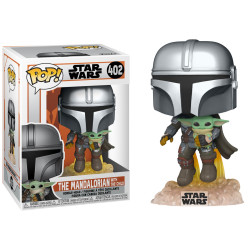 Figurine - Pop! Star Wars - The Mandalorian - Mandalorian with the Child - N° 402 - Funko