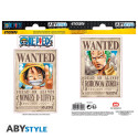 Stickers - One Piece - Wanted Luffy / Zoro - 2 planches de 16x11 cm