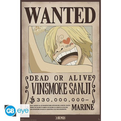 Poster - One Piece - Wanted Sanji - 91.5 x 61 cm - GB eye