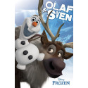 Poster - Disney - La Reine des Neiges - Olaf & Sven - 61 x 91 cm - Pyramid International