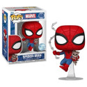 Figurine - Pop! Marvel - Spider-Man avec chien - N° 1449 - Funko